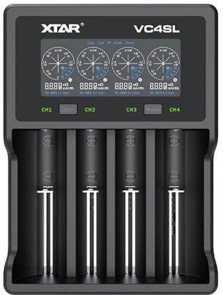 Ładowarka do akumulatorów cylindrycznych Li-ion / Ni-MH AA / AAA / 18650 Xtar VC4SL XTAR