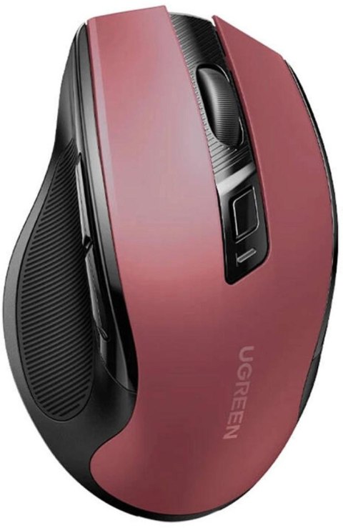 Mysz optyczna Ugreen MU006 bezprzewodowa USB 2.4GHz / Bluetooth 5.0 4000 DPI - czerwona UGREEN