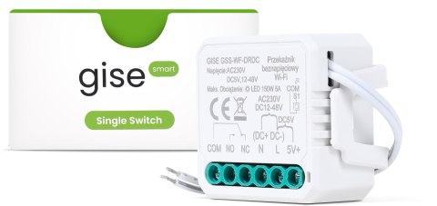 GISE Smart Pojedynczy moduł przekaźnikowy bezpotencjałowy niskonapięciowy WiFi | Tuya | GSS-WF-DRDC GISE