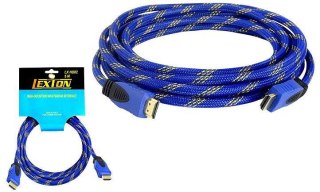 Kabel HDMI-HDMI v1.4 niebieski 5m LTC