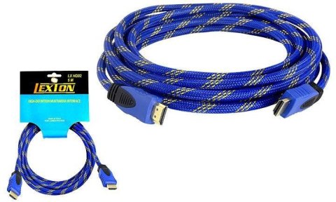 Kabel HDMI-HDMI v1.4 niebieski 5m LTC