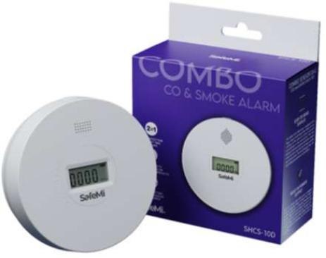 SAFE MI Czujnik tlenku węgla i dymu - B - 7 lat gwarancji SHCS-10D SAFEMI