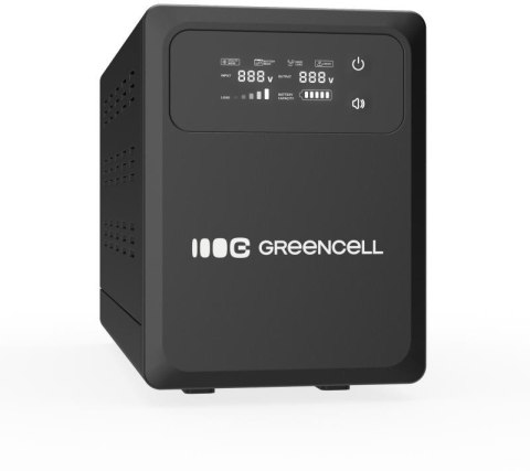 UPS ZASILACZ AWARYJNY Greencell PowerCore 1200VA 800W AVR 12VDC LCD GREEN CELL