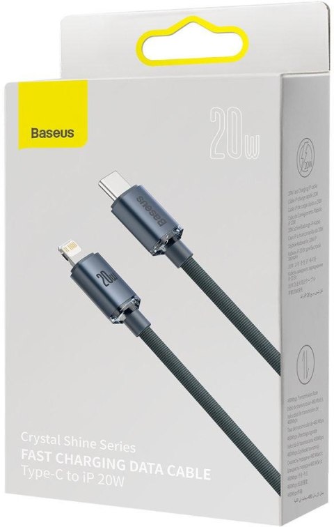 KABEL USB-C / Lightning iPhone Baseus Crystal CAJY000201 1.2m 20W OPLOT PREMIUM BASEUS