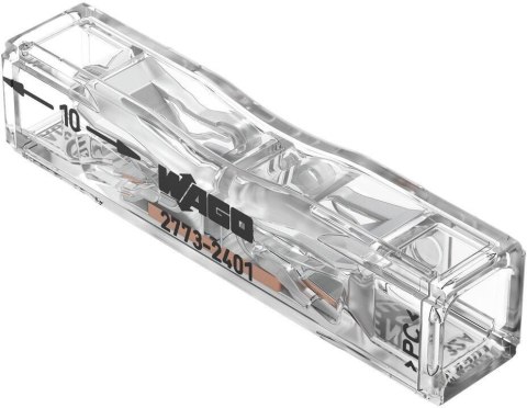 Szybkozłączka przelotowa uniwersalna LINKA/DRUT 2x 0,2-4mm2 WAGO 2773-2401 (Paczka 100szt.) WAGO