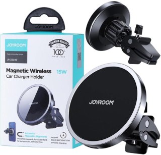 Uchwyt samochodowy magnetyczny ładowarka indukcyjna Joyroom JR-ZS240 Qi 15W MagSafe Apple Iphone JOYROOM
