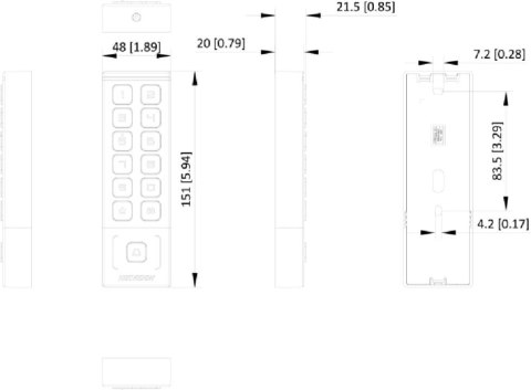 Czytnik Hikvision DS-K1T809MWX HIKVISION