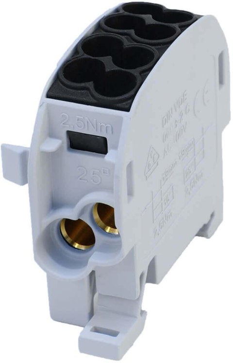 Blok rozdzielczy odgałęźny SCB 25 Al/Cu 80110 SIMBLOCK, czarny 81501007 SIMET