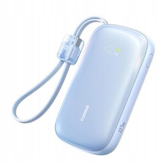 Powerbank Baseus EnerFill FC21 20000 mAh 22,5 W USB-A USB-C niebieski z odłączanym kablem Lightning BASEUS