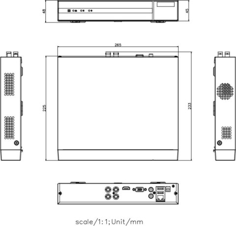 Rejestrator 5w1 Hilook 4 kanałowy 8MP DVR-204U-M1/T HILOOK