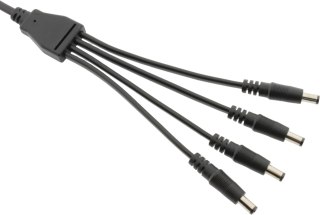 Splitter DC ESPE 1x4 gniazdo DC 2,1/5,5 / 4 x wtyk prosty DC 2,1/5,5 ESPE