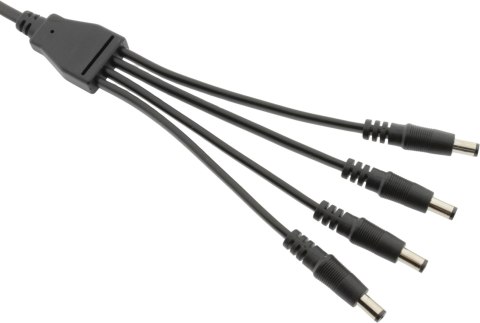 Splitter DC ESPE 1x4 gniazdo DC 2,1/5,5 / 4 x wtyk prosty DC 2,1/5,5 ESPE