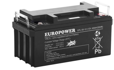 Akumulator AGM EUROPOWER serii EPL 12V 65Ah (Żywotność 15 lat) EUROPOWER