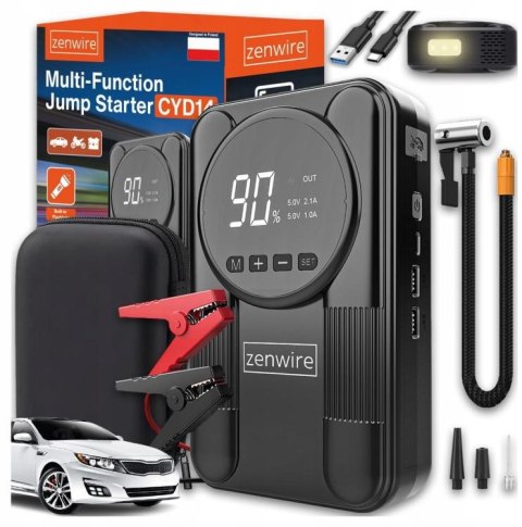 Booster Powerbank Jump Starter Kompresor Samochodowy Zenwire CYD14 ZENWIRE