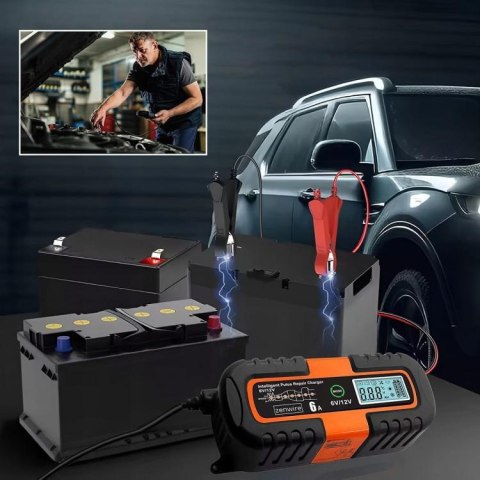 Ładowarka Prostownik Akumulatorowy Samochodowy z Funkcją Naprawy AGM 6V 12V Zenwire JMD-6S ZENWIRE
