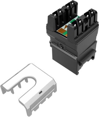 Moduł Keystone szybkozaciskowy narzędziowy SOLARIX Cat.6 UTP RJ45 czarny SOLARIX