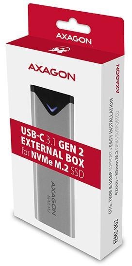 Obudowa dysku m.2 Axagon EEM2-UG2 USB-C 3.2 Gen 2 - M.2 NVMe AXAGON