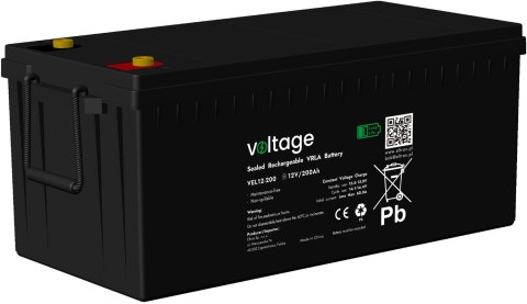 Akumulator AGM Voltage Long Life 12V 200Ah VEL12-200 (Żywotność 15 lat) VOLTAGE