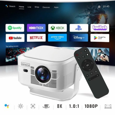 Mini Projektor Przenośny Rzutnik Android 14 WiFi Zenwire PrimeView IMC460 Pro ZENWIRE