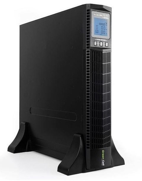 UPS ZASILACZ AWARYJNY Green Cell 1000VA 900W DO SZAFY RACK RTII Z WYŚWIETLACZEM LCD UPS13 GREEN CELL