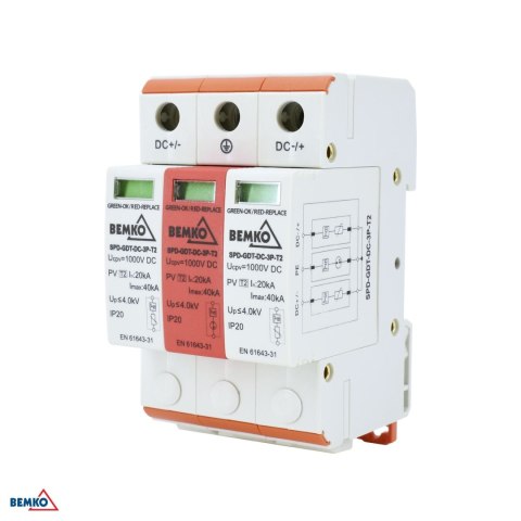 Ogranicznik przepięć 3P DC 1200V KLASY T2 SCHELINGER SCHELINGER