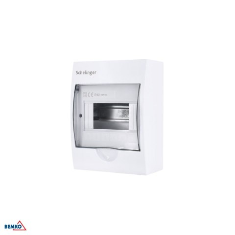 Rozdzielnica natynkowa IP40 ZACISKI 8N+8PE 1x8P SCHELINGER