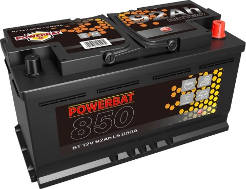 Akumulator AGM samochodowy START-STOP POWERBAT L5 12 V 92 Ah POWERBAT