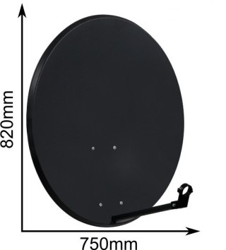 CZASZA ANTENA 80 CM CIEMNA (COR-800SAE-C); 36750 CORAB