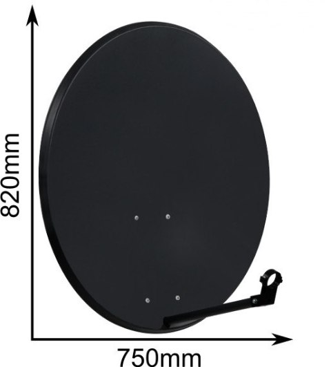 CZASZA ANTENA 80 CM CIEMNA (COR-800SAE-C); 36750 CORAB