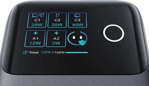 Ładowarka biurkowa Joyroom Podix Jr-TRD01 GaN 140 W 1x USB-C 2x USB-A + zwijane kable 2x USB-C JOYROOM