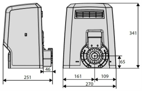 Napęd/siłownik BFT ARES ULTRA BT B1000 do 1000kg bram przesuwnych BFT