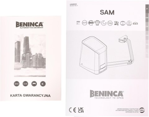 Zestaw Beninca KSAM24.PM do 5m bram dwuskrzydłowych BENINCA
