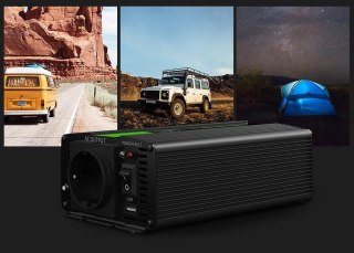 PRZETWORNICA NAPIĘCIA INWERTER Green Cell 12V / 230V 300W/600W CZYSTA SINUSOIDA INV07 GREEN CELL