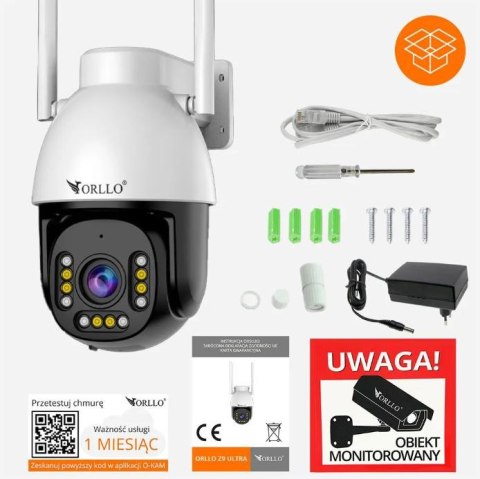 Kamera IP Orllo zewnętrzna obrotowa zoom x10 4MPx ORLLO Z9 ULTRA ORLLO