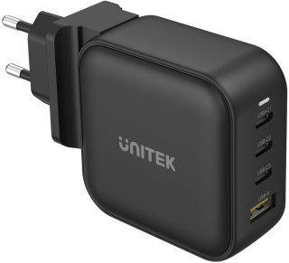 Ładowarka sieciowa Unitek GaN 4 porty, PD 100W QC3.0 czarna UNITEK