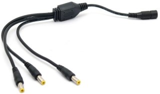 ROZGAŁĘŹNIK NA 3 WTYKI 2,1/5,5 Z GNIAZDEM SUNNY