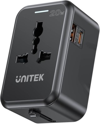 Unitek Ładowarka podróżna EU/US/UK/AUS PD 20W UNITEK