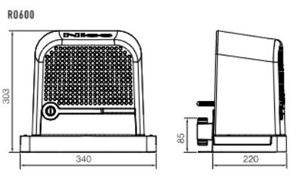 Zestaw NICE ROBO 600 do bram przesuwnych (bez fotokomórek) NICE