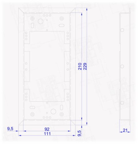 ACO CDN-R-S Ramka podtynkowa mała CDN, stal ; 9332 ACO