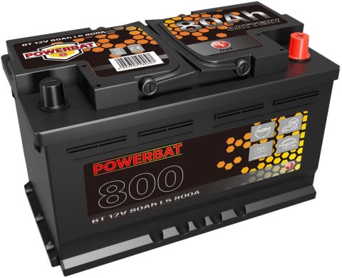 Akumulator AGM samochodowy START-STOP POWERBAT L4 12 V 80 Ah POWERBAT