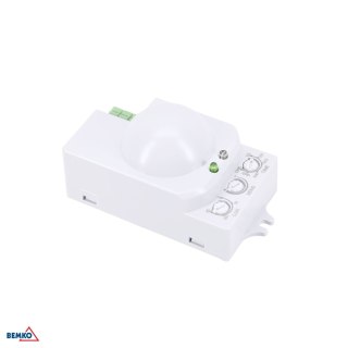 Czujnik Mikrofalowy 1200W 360* IP20 prostokątny biały BEMKO