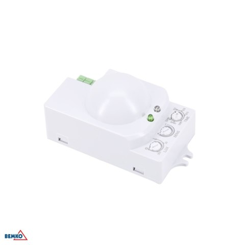 Czujnik Mikrofalowy 1200W 360* IP20 prostokątny biały BEMKO