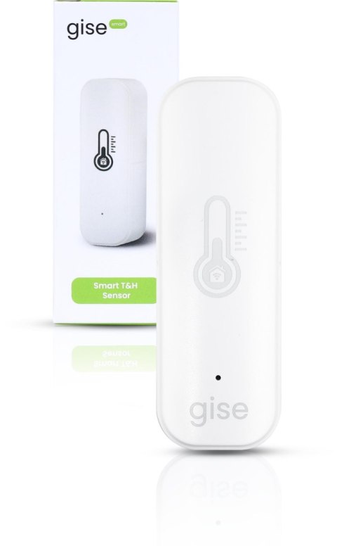 GISE Smart Czujnik temperatury i wilgotności Wi-Fi Biały | Tuya | GTHS-WF-01-W GISE