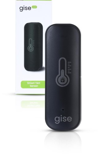 GISE Smart Czujnik temperatury i wilgotności Wi-Fi Czarny | Tuya | GTHS-WF-01-B GISE