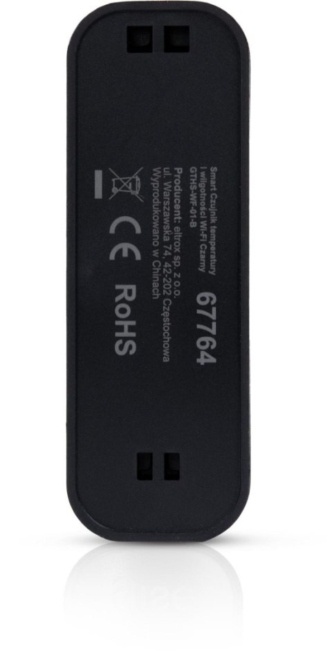 GISE Smart Czujnik temperatury i wilgotności Wi-Fi Czarny | Tuya | GTHS-WF-01-B GISE