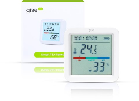 GISE Smart Czujnik temperatury i wilgotności Wi-Fi | Tuya | GTHS-WF-02 GISE