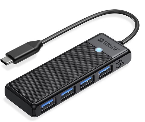 Hub USB-C Orico 4-porty USB-A 3.0 5Gbps czarny ORICO