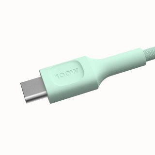 KABEL USB-C / USB-C Greencell PowerStream 120cm PD 100W zielony w oplocie GREEN CELL