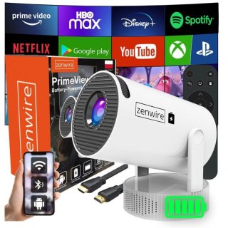 Mini Projektor Android Wifi Rzutnik Full HD Bluetooth z Baterią Zenwire K400 ZENWIRE