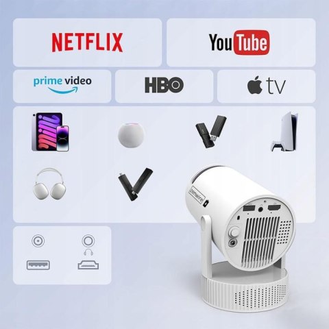 Mini Projektor Android Wifi Rzutnik Full HD Bluetooth z Baterią Zenwire K400 ZENWIRE